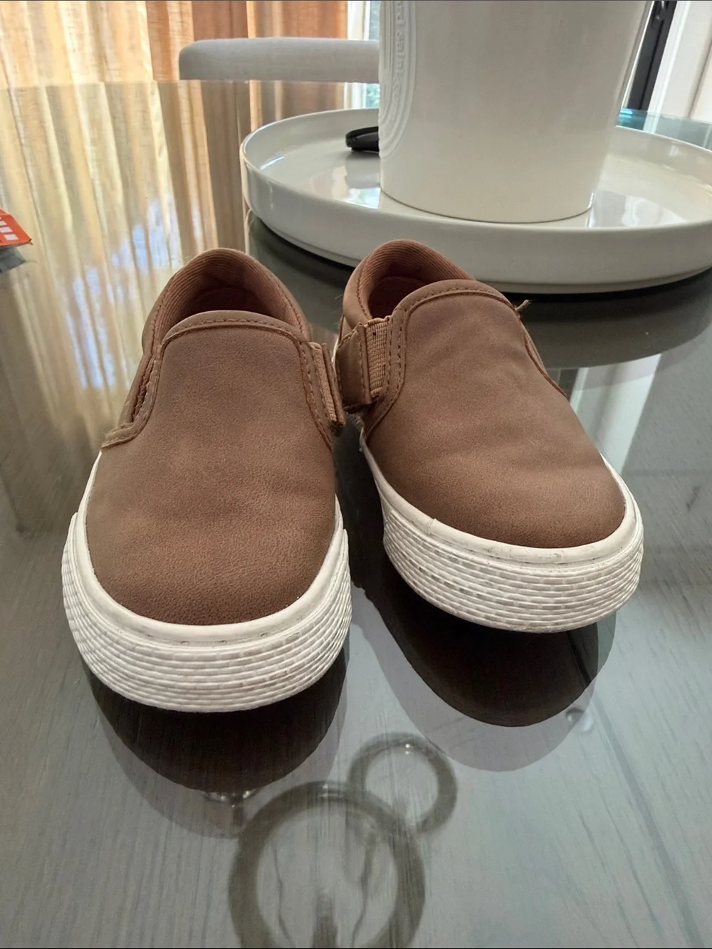 Kids Slip-On Sneakers in Brown size 6